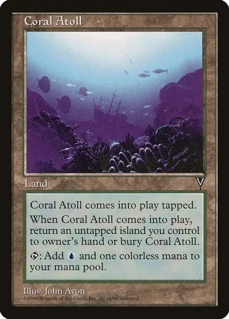 Atoll de corail, carte Magic VIS 160 — extension Visions