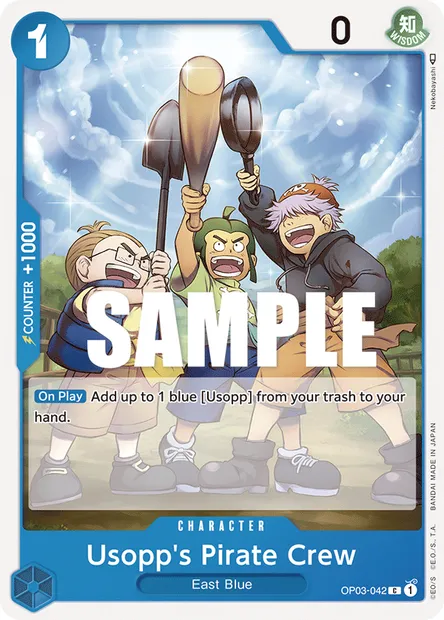Usopp's Pirate Crew, One Piece card OP03-042 — PILLARS OF STRENGTH set