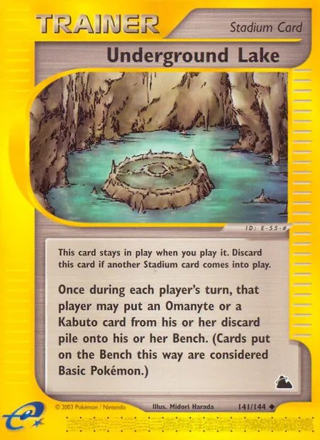 Underground Lake, carte Pokémon SK 141 — extension Skyridge