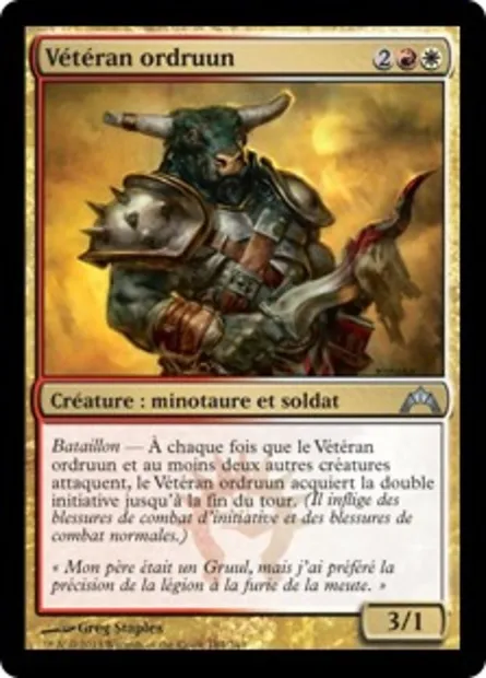 Vétéran ordruun, carte Magic GTC 184 — extension Insurrection