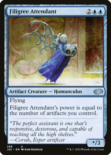 Filigree Attendant, Magic card J22 298 — Jumpstart 2022 set