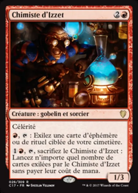 Chimiste d'Izzet, carte Magic C17 26 — extension Commander 2017