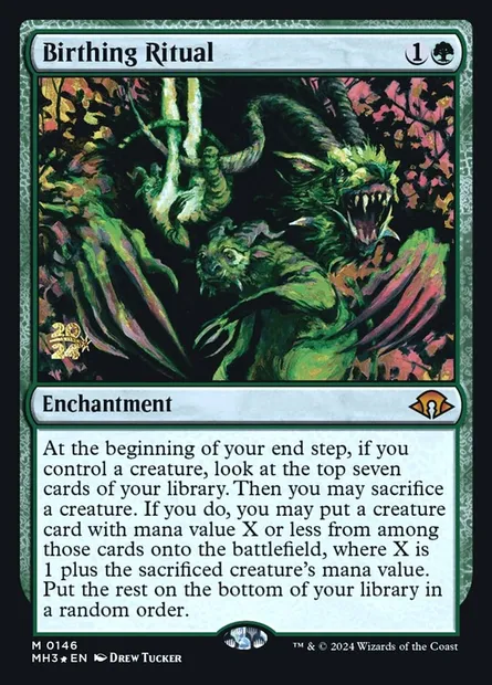 Birthing Ritual, Magic card PMH3 146s — Modern Horizons 3 Promos set