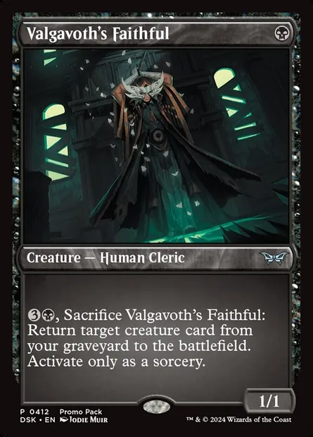 Valgavoth's Faithful, Magic card DSK 412 — Duskmourn: House of Horror set