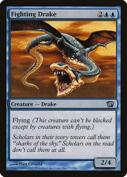 Drakôn combattant, carte Magic 8ED 77★ — extension Huitième Edition