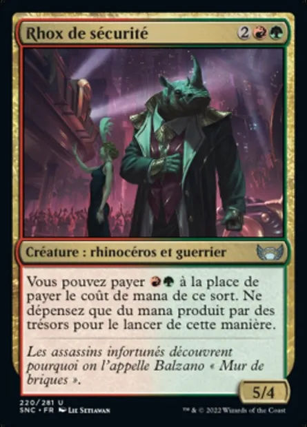 Rhox de sécurité, carte Magic SNC 220 — extension Les rues de la Nouvelle-Capenna