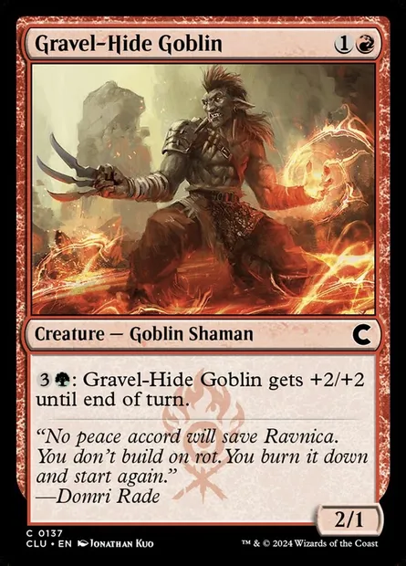 Gravel-Hide Goblin, Magic card CLU 137 — Ravnica: Clue Edition set