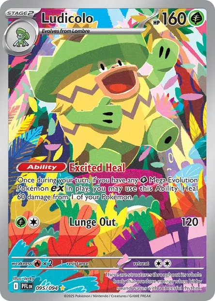Ludicolo, Pokémon card PFL 095 — Phantasmal Flames set