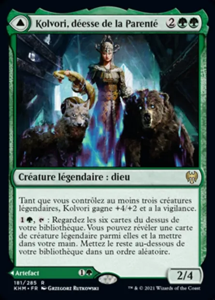 Kolvori, déesse de la Parenté // La fibule de Ringhart, carte Magic KHM 181 — extension Kaldheim