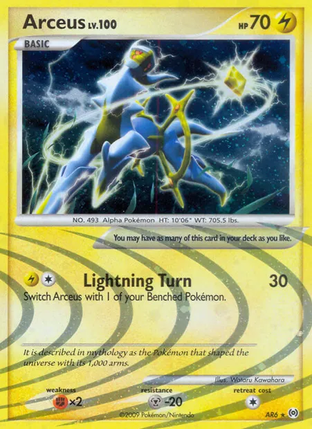 Arceus, Pokémon card AR 6 — Arceus set