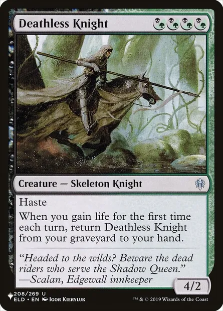 Deathless Knight, Magic card PLST ELD-208 — The List set