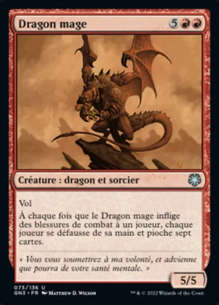 Dragon mage, carte Magic GN3 73 — extension Game Night: Free-for-All
