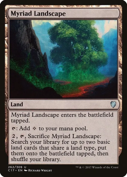 Myriad Landscape, Magic card C17 262 — Commander 2017 set