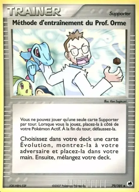 Méthode d'entraînement du Prof. Orme, carte Pokémon DF 79 — extension EX Île des Dragons