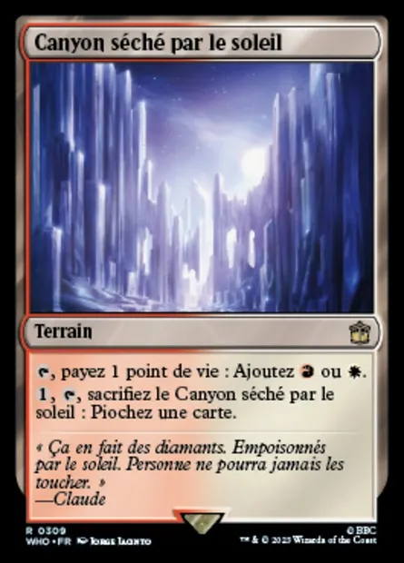 Canyon séché par le soleil, carte Magic WHO 309 — extension Doctor Who