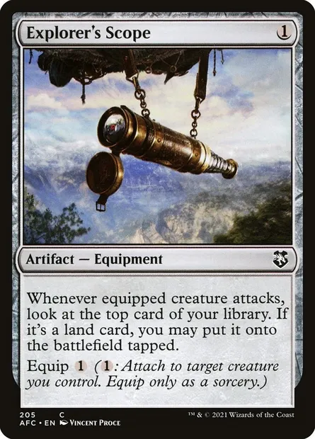 Explorer's Scope, Magic card AFC 205 — Forgotten Realms Commander set