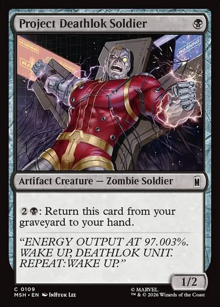 Project Deathlok Soldier, Magic card MSH 109 — Marvel Super Heroes set