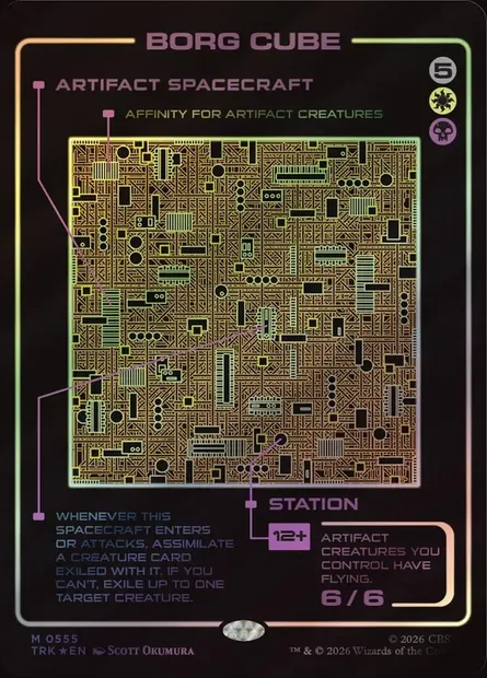 Borg Cube, Magic card TRK 555 — Star Trek set