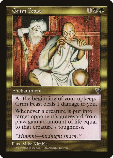 Grim Feast, Magic card MIR 265 — Mirage set