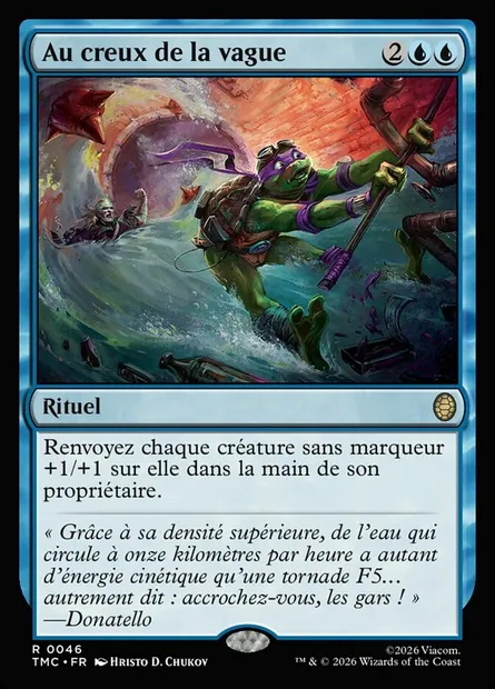 Au creux de la vague, carte Magic TMC 46 — extension Teenage Mutant Ninja Turtles Eternal