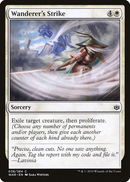 Wanderer's Strike, Magic card WAR 38 — War of the Spark set