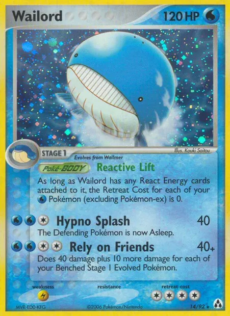 Wailord, Pokémon card LM 14 — Legend Maker set