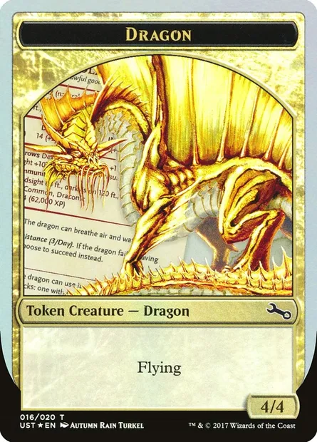 Dragon, carte Magic TUST 16 — extension Unstable Tokens