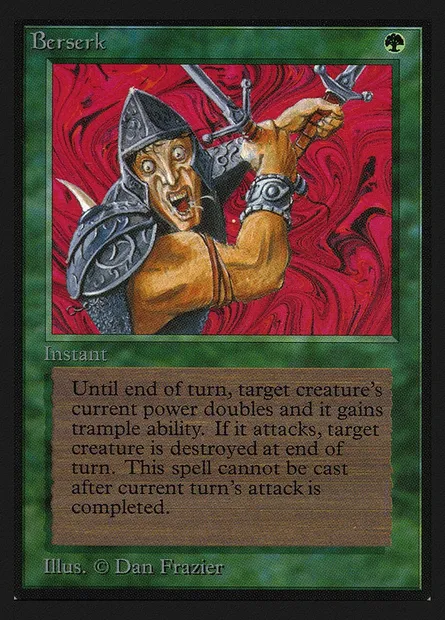 Berserk, Magic card CED 186 — Collectors' Edition set
