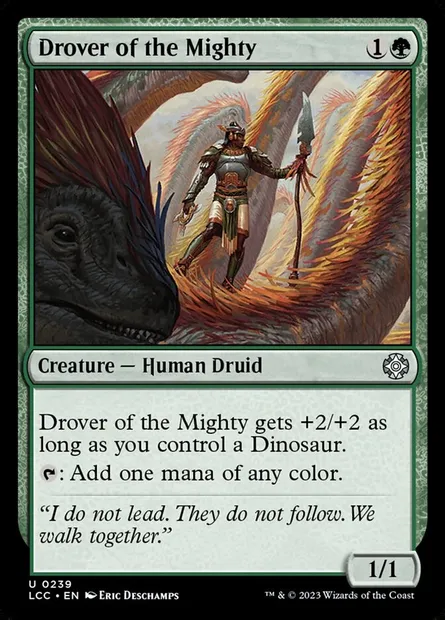 Drover of the Mighty, Magic card LCC 239 — The Lost Caverns of Ixalan Commander set