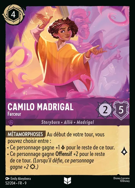 Camilo Madrigal - Farceur, carte Disney Lorcana CH9-052 — extension Fabuleux