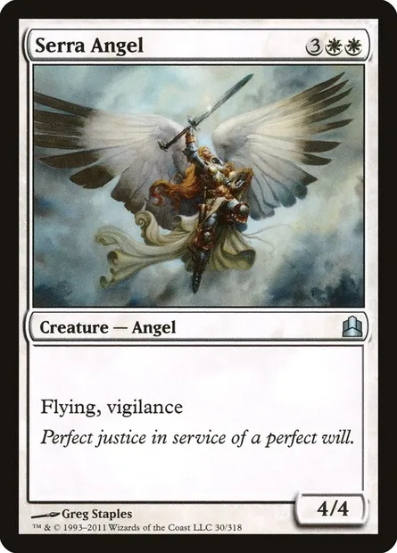 Serra Angel, Magic card CMD 30 — Commander 2011 set