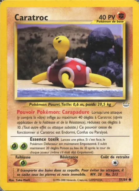 Caratroc, carte Pokémon NR 51 — extension Neo Revelation