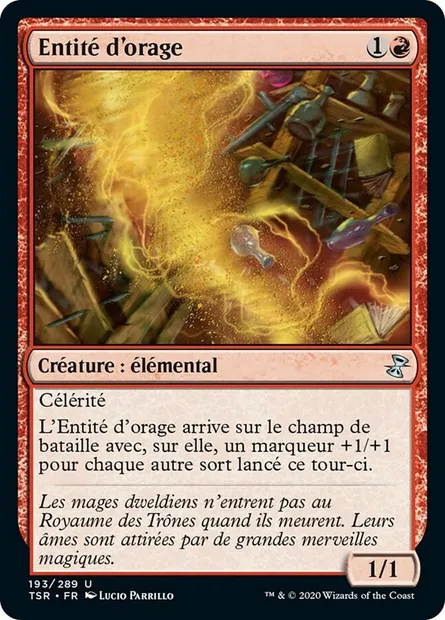 Entité d'orage, carte Magic TSR 193 — extension Spirale Temporelle Remastered