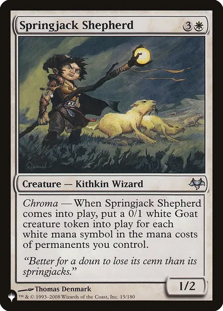 Springjack Shepherd, Magic card PLST EVE-15 — The List set