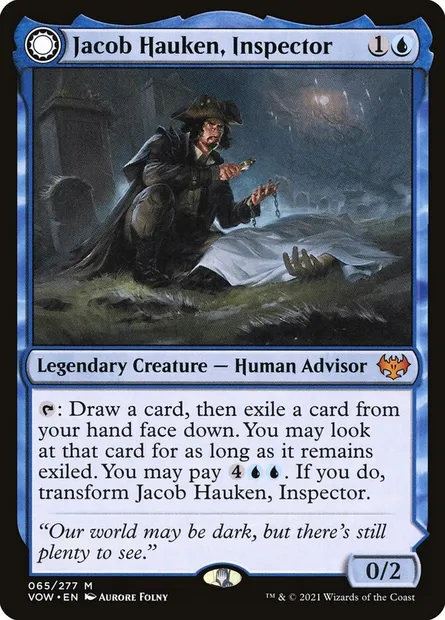 Jacob Hauken, Inspector // Hauken's Insight, Magic card VOW 65 — Innistrad: Crimson Vow set