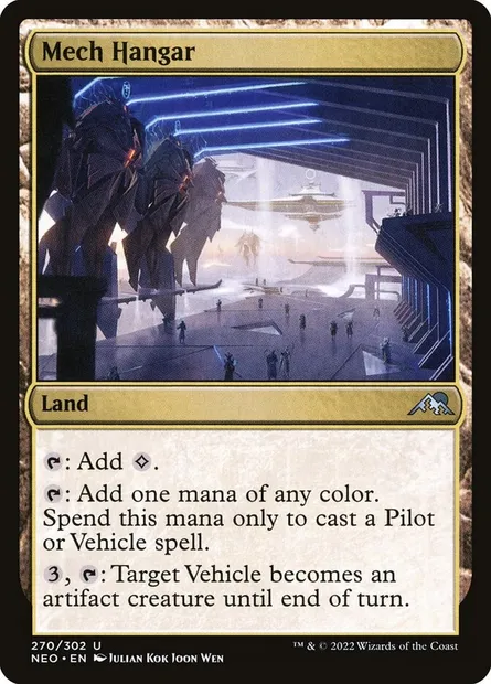 Mech Hangar, Magic card NEO 270 — Kamigawa: Neon Dynasty set