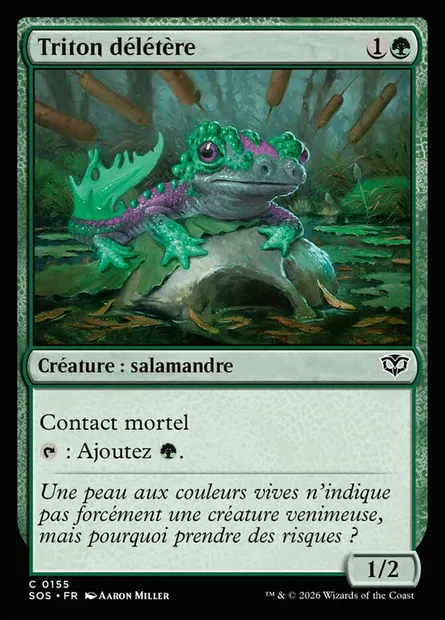 Triton délétère, carte Magic SOS 155 — extension Secrets of Strixhaven