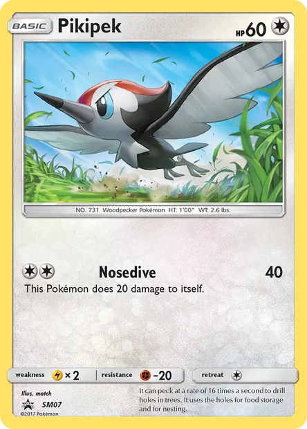 Pikipek, Pokémon card SM 07 — SM Black Star Promos set