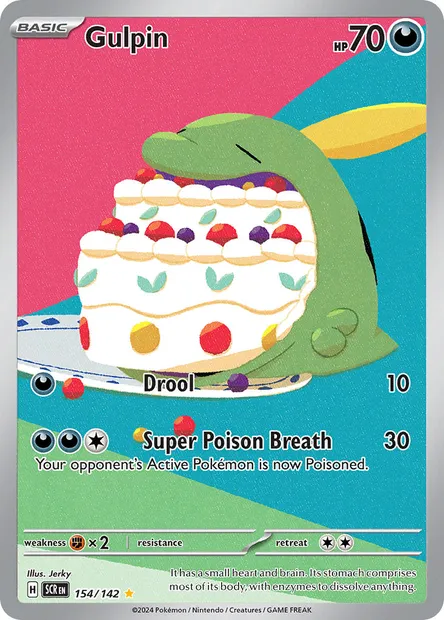 Gulpin, Pokémon card SCR 154 — Stellar Crown set