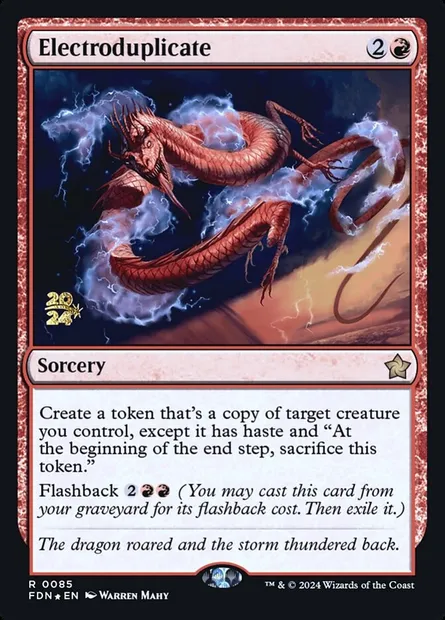Electroduplicate, Magic card PFDN 85s — Foundations Promos set