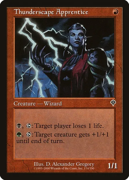 Apprentie tonitrosophe, carte Magic INV 174 — extension Invasion