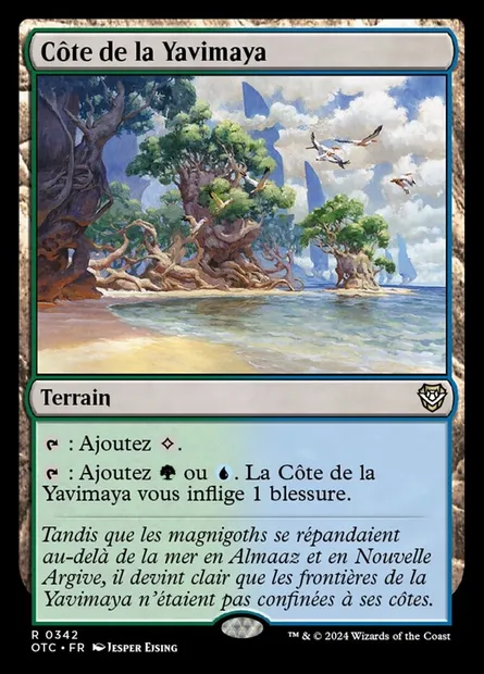 Côte de la Yavimaya, carte Magic OTC 342 — extension Outlaws of Thunder Junction Commander