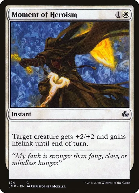 Instant d'héroïsme, carte Magic JMP 124 — extension Jumpstart