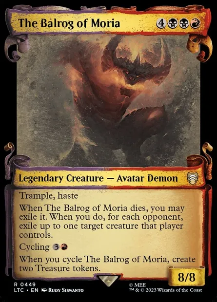 The Balrog of Moria, Magic card LTC 449 — Tales of Middle-earth Commander set
