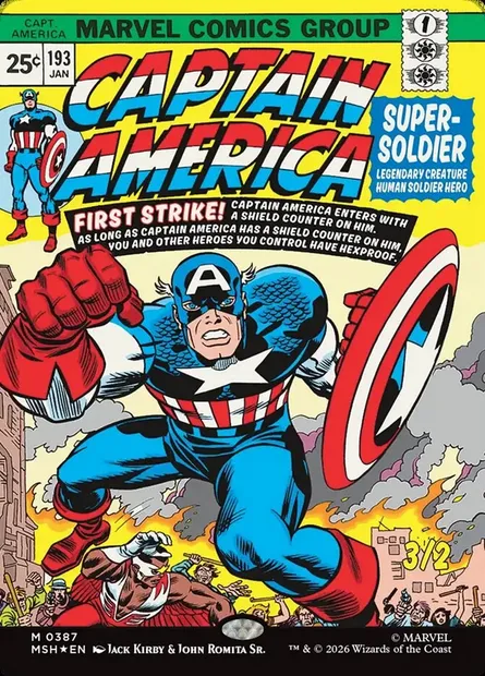Captain America, Super-Soldier, Magic card MSH 387 — Marvel Super Heroes set