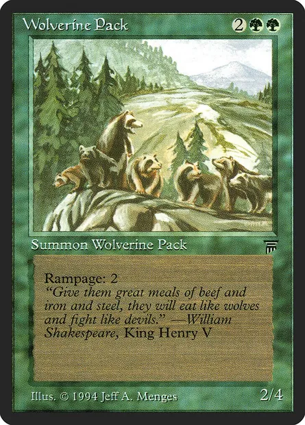 Harde de gloutons, carte Magic LEG 214 — extension Legends