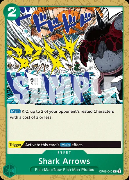Shark Arrows, One Piece card OP06-040 — WINGS OF THE CAPTAIN set