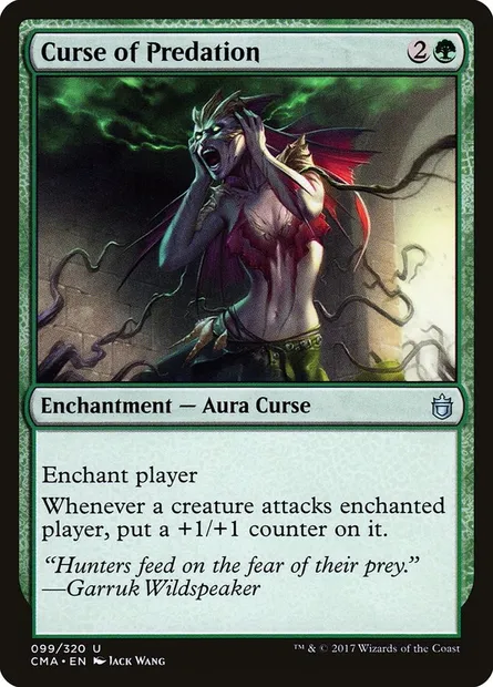 Curse of Predation, Magic card CMA 99 — Commander Anthology set