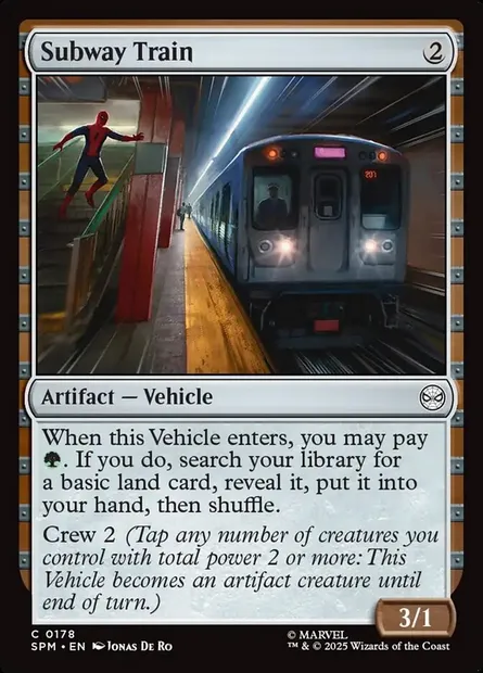 Subway Train, Magic card SPM 178 — Marvel's Spider-Man set