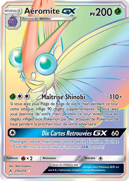 Aéromite GX, carte Pokémon UNB 216 — extension Alliance Infaillible